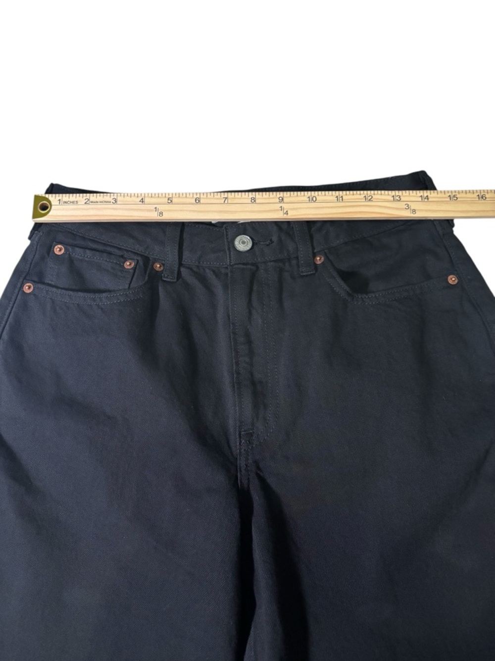 Abercrombie Fitch Curve Love Black Jeans High Rise Loose Stretch Casual 26 Long - Picture 13 of 16